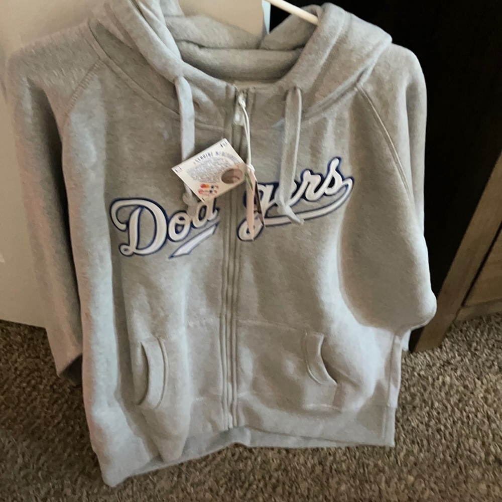Dodgers zipper sweater grey